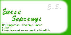 emese seprenyi business card
